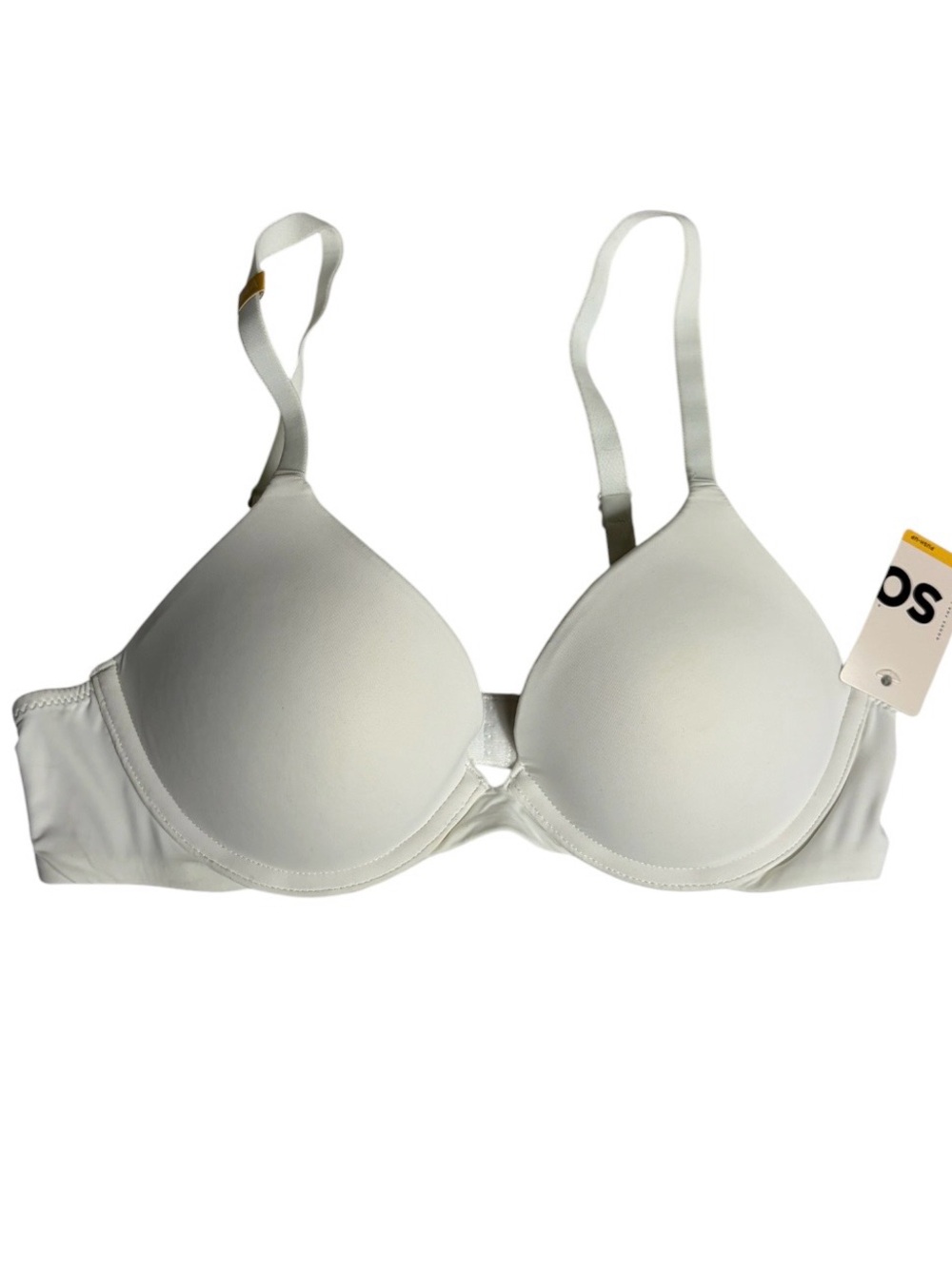 NWT mod white smooth push up padded underwire bra size 34A